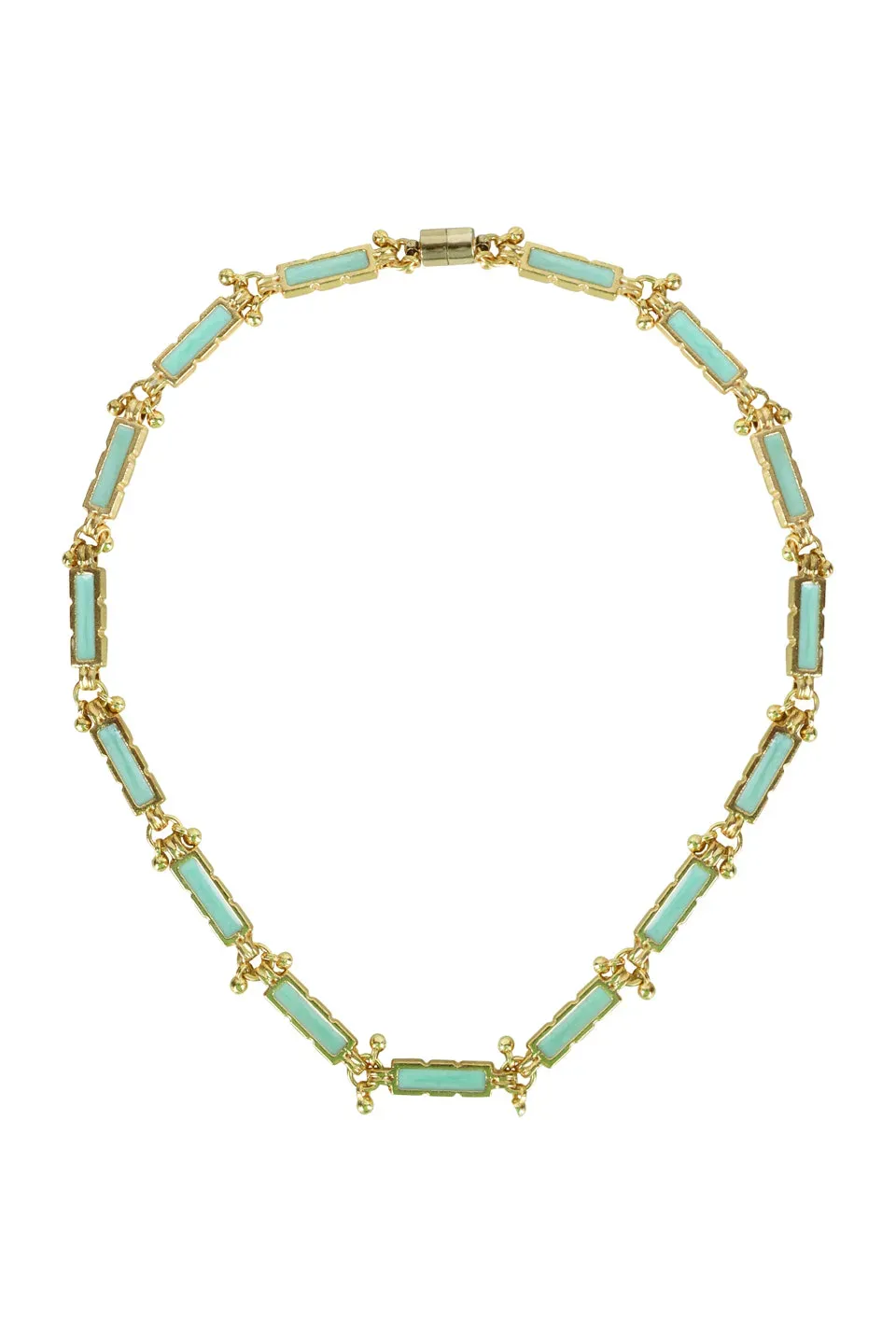 House of Tuhina Ridhima collana smaltata blu oceano