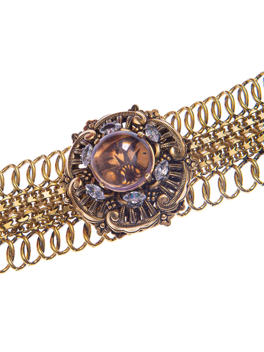 Rada Cabochon bracciale rosa catena larga