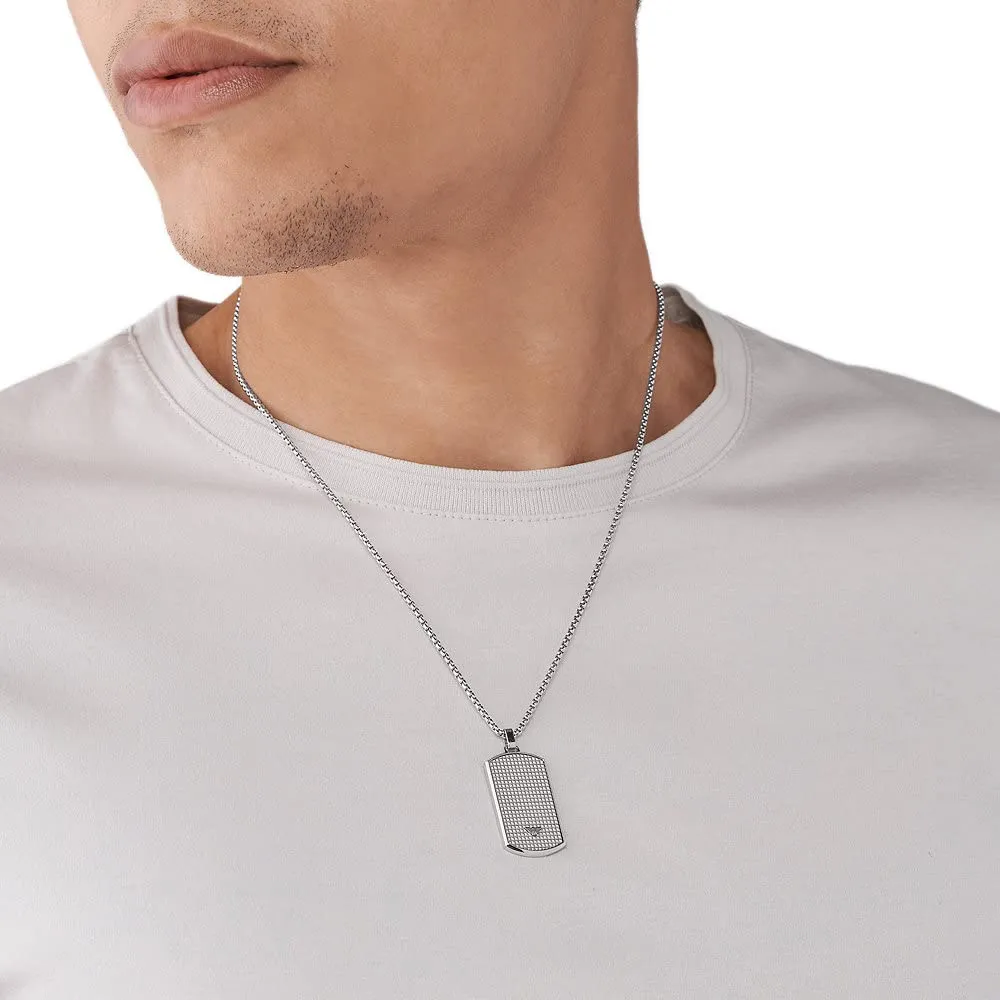 Emporio Armani Collana Uomo Acciaio Grigio Acciaio 525mm