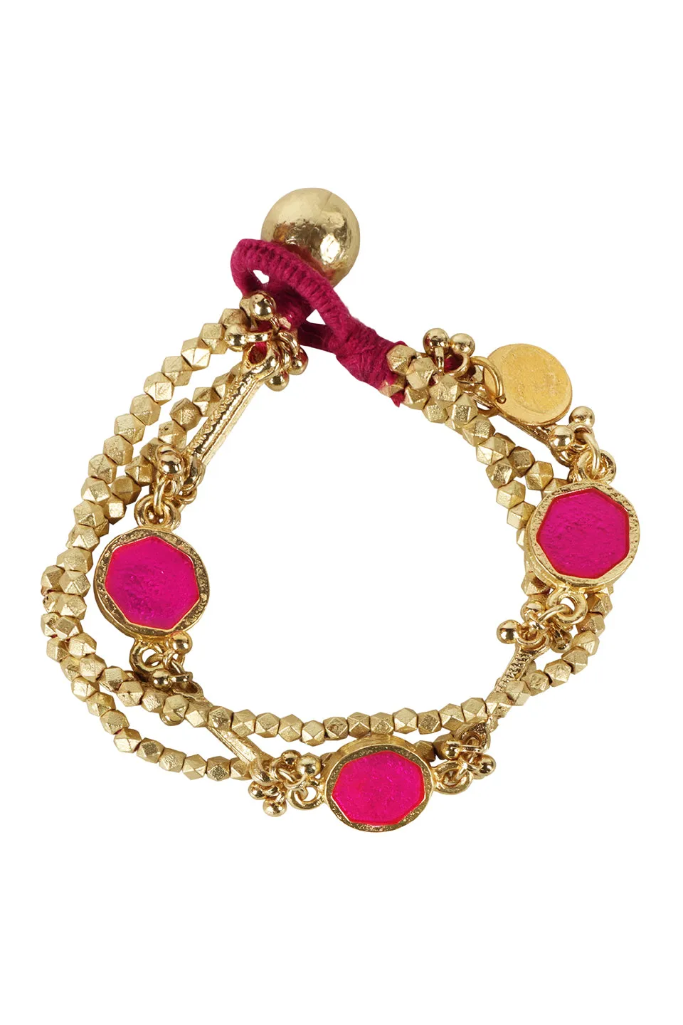 House of Tuhina Circle Epoxy bracciale multistrato smalto
