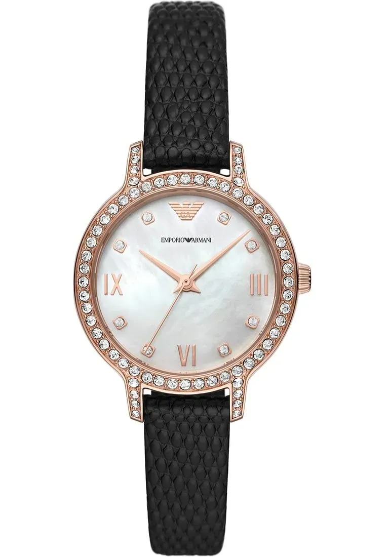 Emporio Armani AR11485 Orologio Donna 32mm Nero Glitter