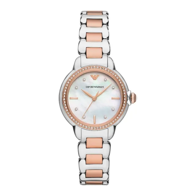 Emporio Armani Orologio Donna Argento Oro Rosa Glitter