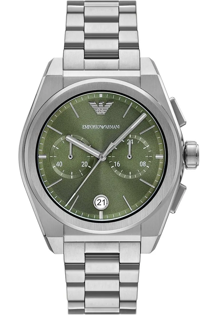 Emporio Armani Orologio Uomo Argento Nero Acciaio