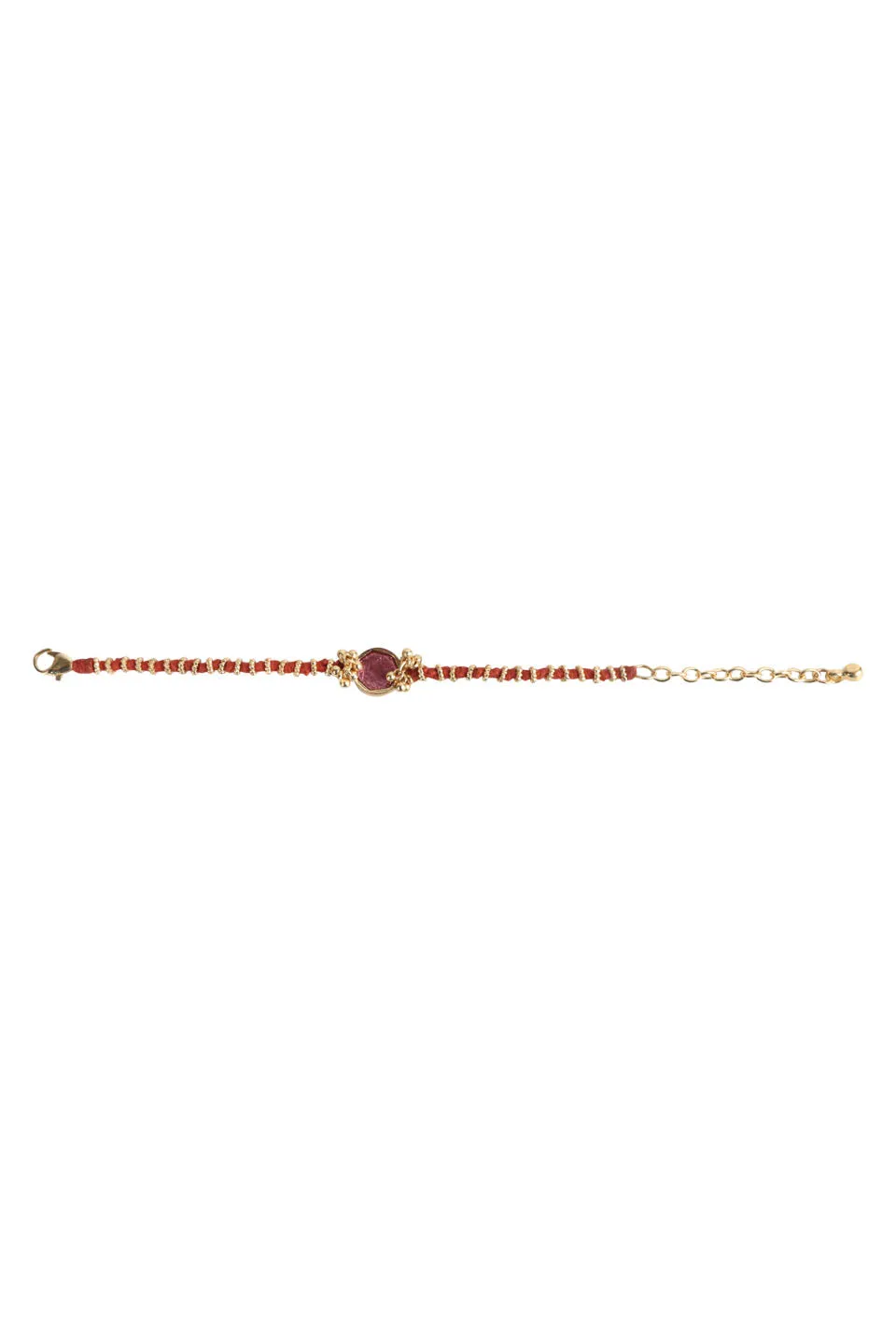 House of Tuhina Trajva Tarini bracciale corallo oro sole