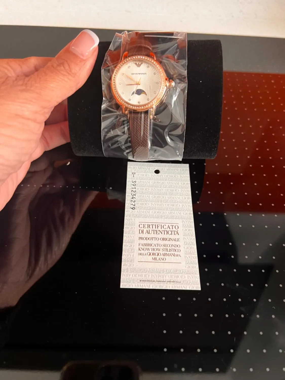 Emporio Armani Orologio Analogico Marrone Bianco
