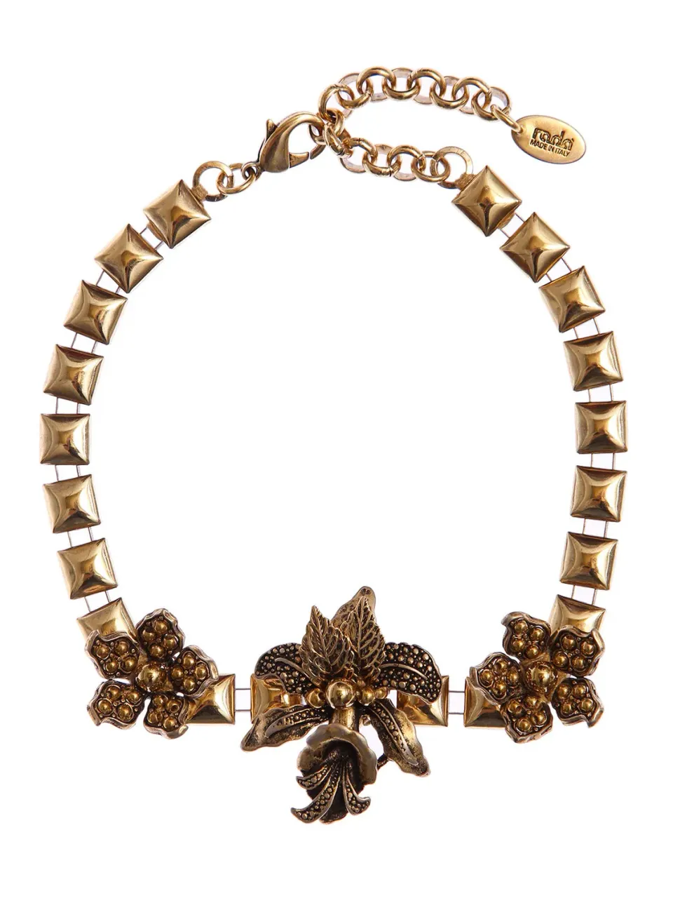 Rada Fiori collana girocollo oro antico ottone