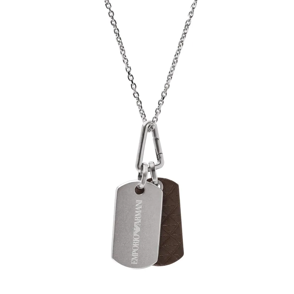 Emporio Armani EGS3133040 Ciondolo Acciaio Argento Opaco