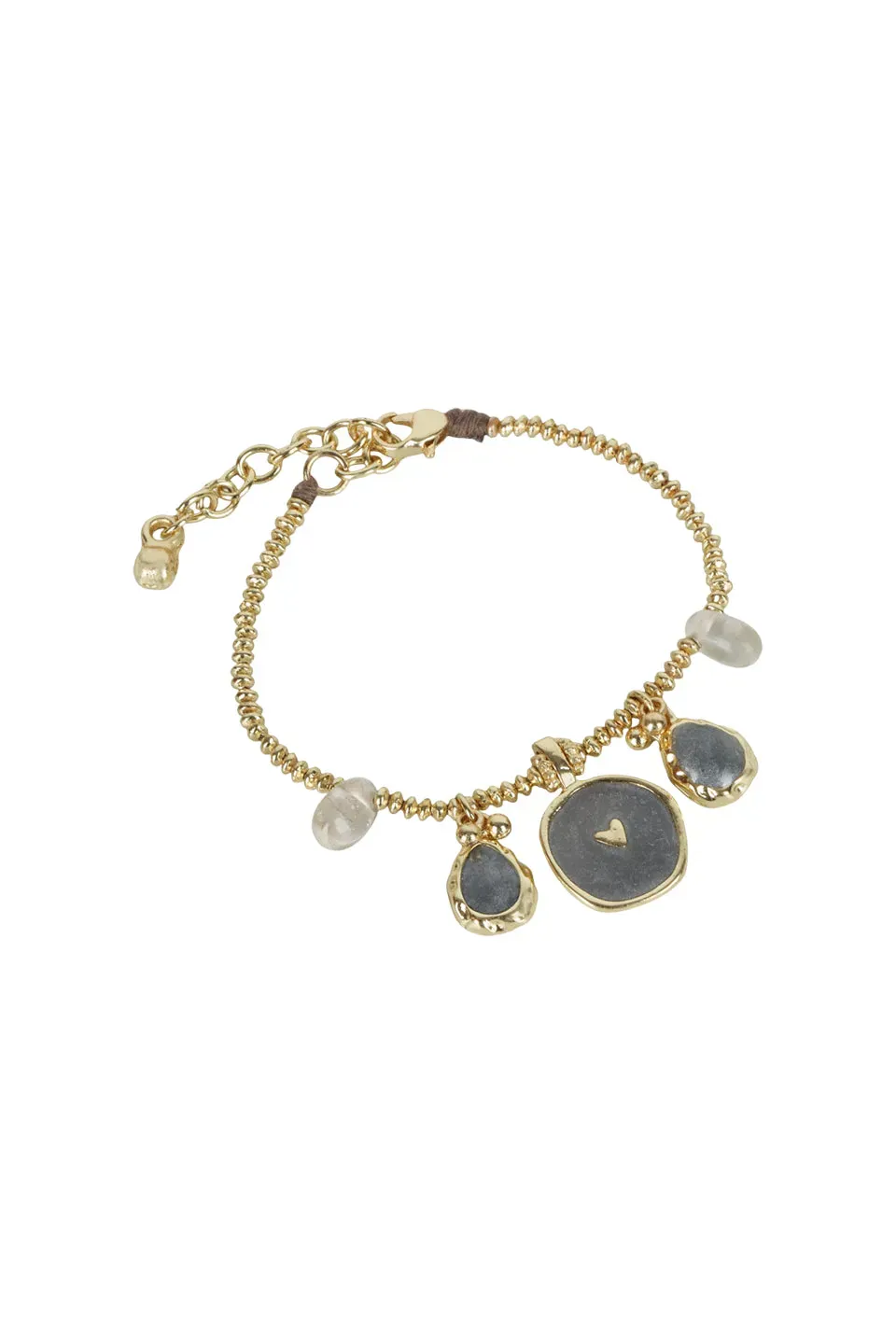 House of Tuhina Bloom Ayra bracciale dorato fatto a mano