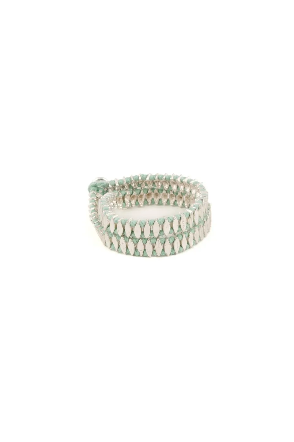House of Tuhina Nabila Silver bracciale pietra magenta