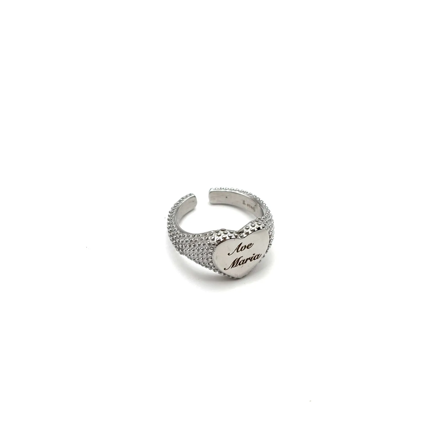 Ornamenta Ave Maria anello cuore regolabile argento