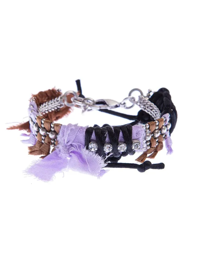 Rada Bracciale Nastri Intrecciati salmone rosa