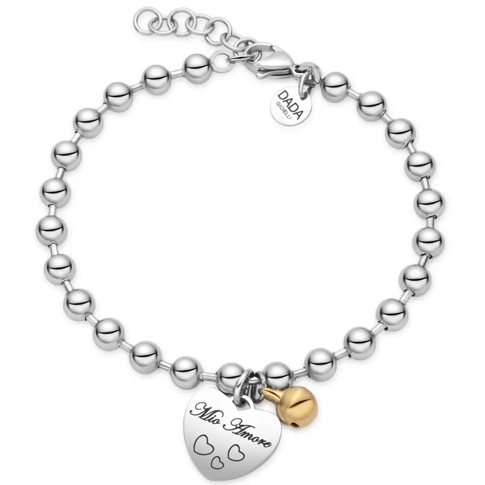 Dada Gioielli Cuore Double Face Bracciale Donna Ciondolo
