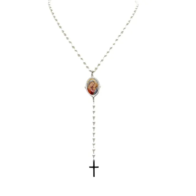 Ornamenta Madonna Collana Medaglione 50-55 cm Perle