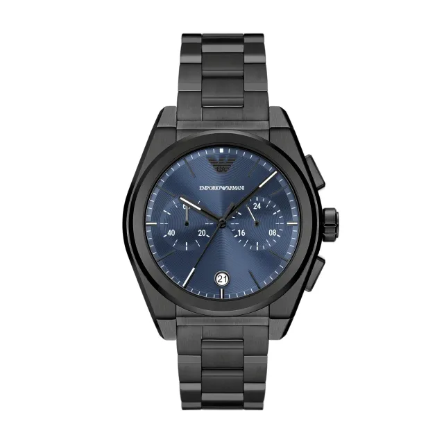 Emporio Armani Orologio Uomo Cronografo 43mm Acciaio Blu Grigio