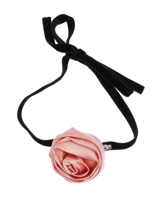 Rada Choker Rosa Satin collana girocollo rosa velluto