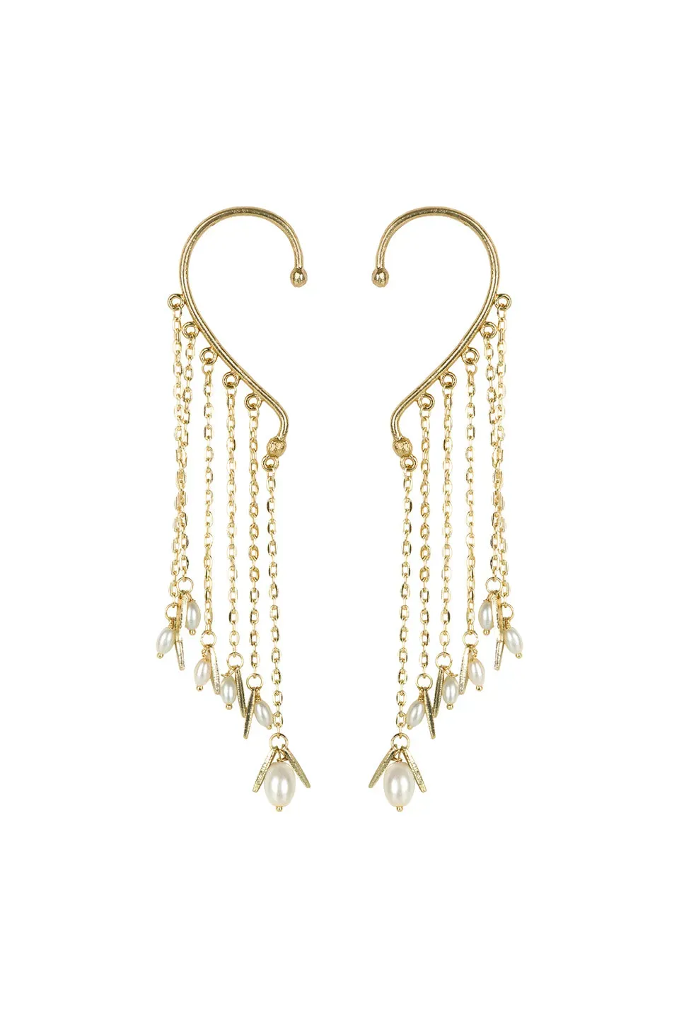 House of Tuhina Anaya Orecchino Ear Cuff Fatto a Mano