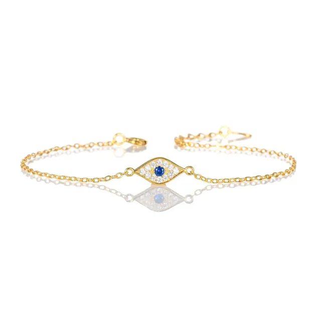 Diamond Treats Bracciale Malocchio Oro Giallo Argento 925