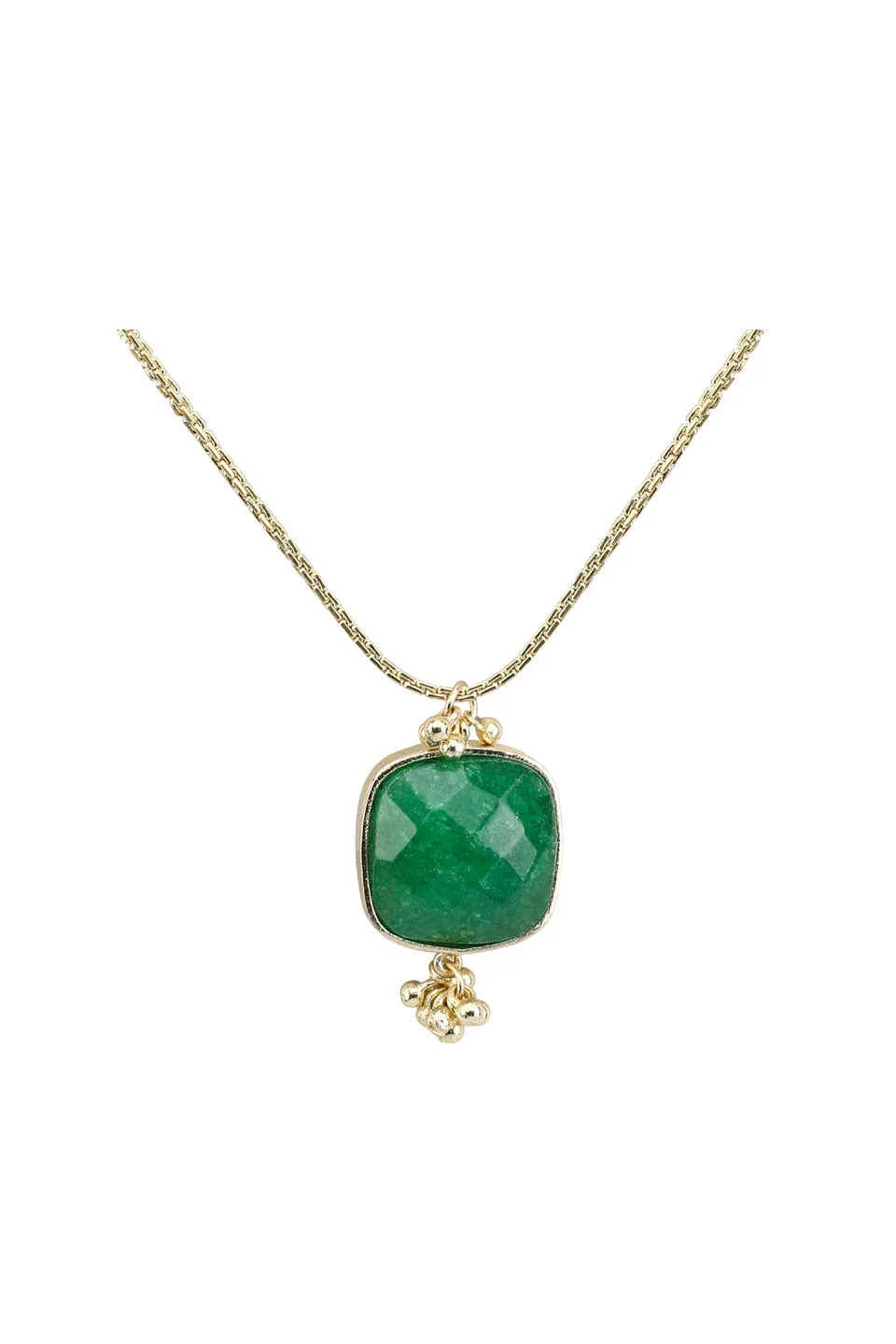 House of Tuhina Short Square collana pietra nera