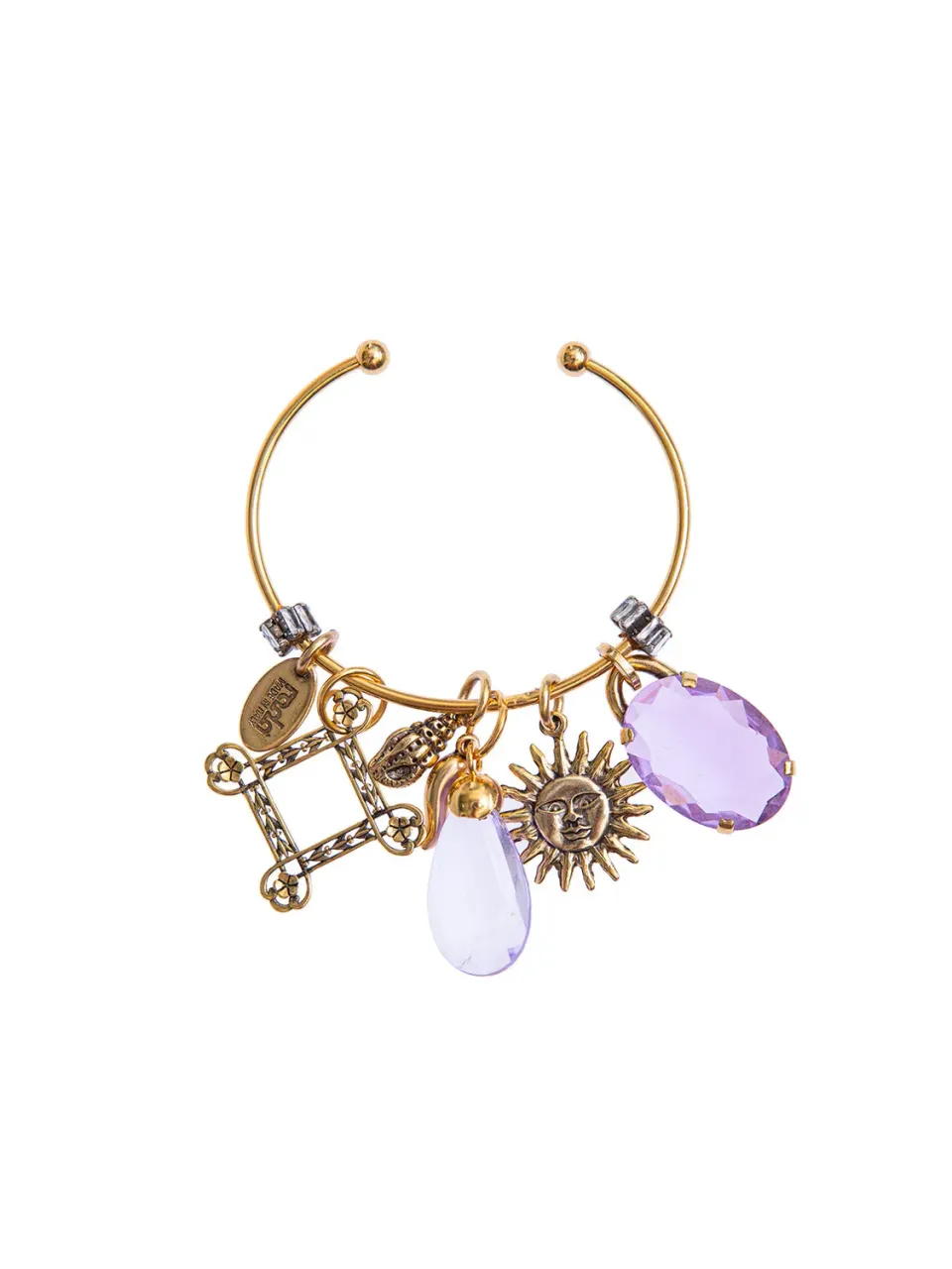 Rada bracciale metallo pendenti lilla