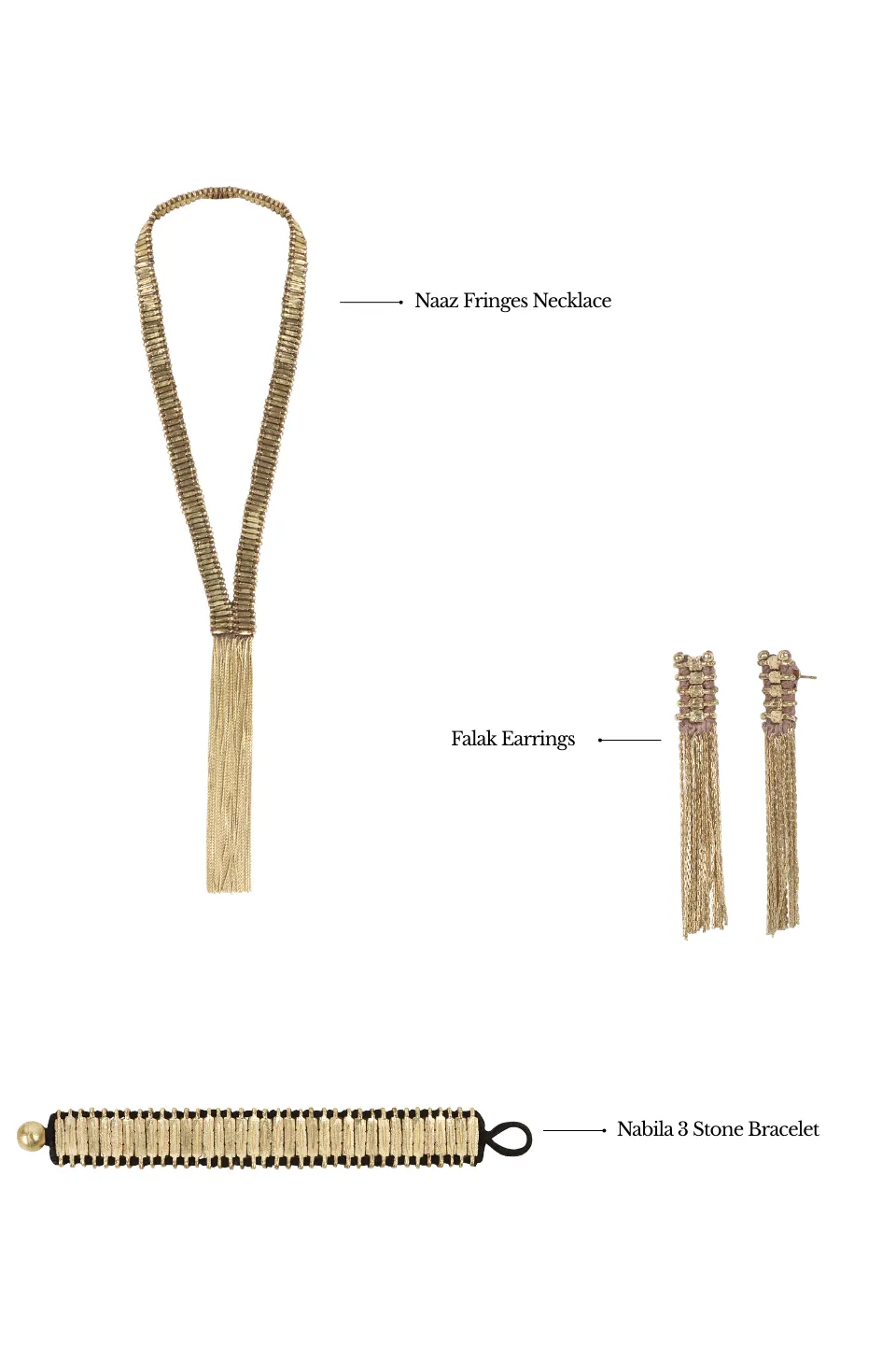 House of Tuhina Look 11 set gioielli 3 pezzi