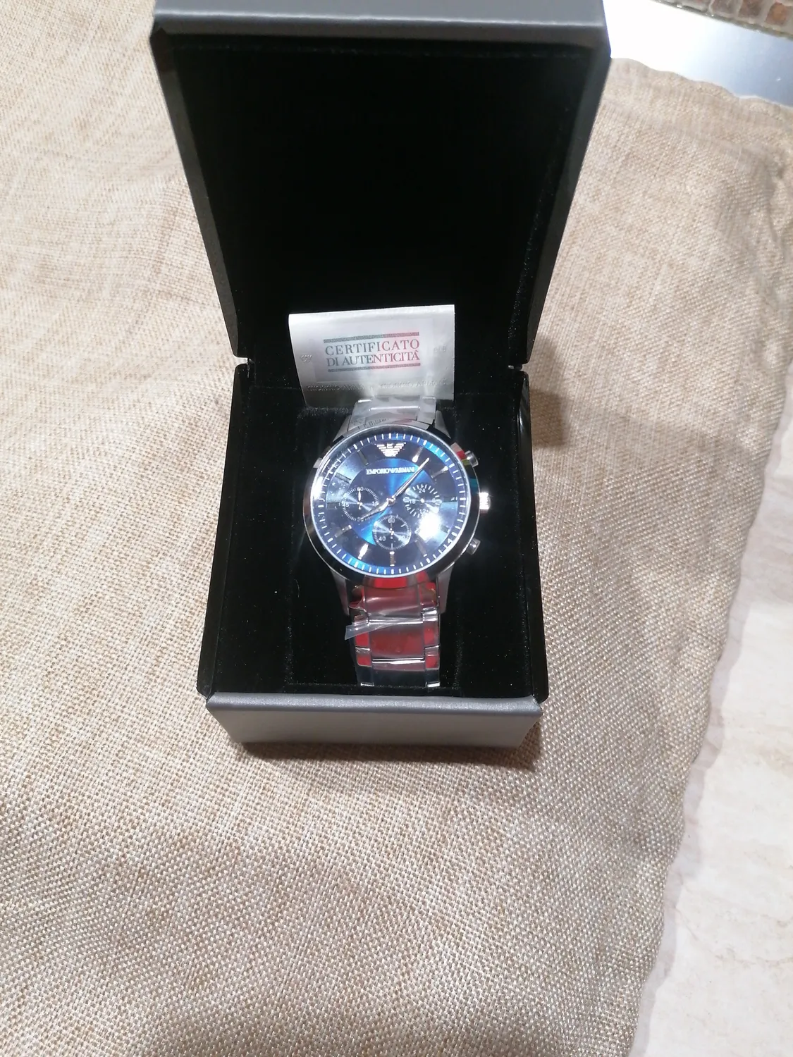 Emporio Armani Orologio Uomo Nero 43mm Quarzo Acciaio
