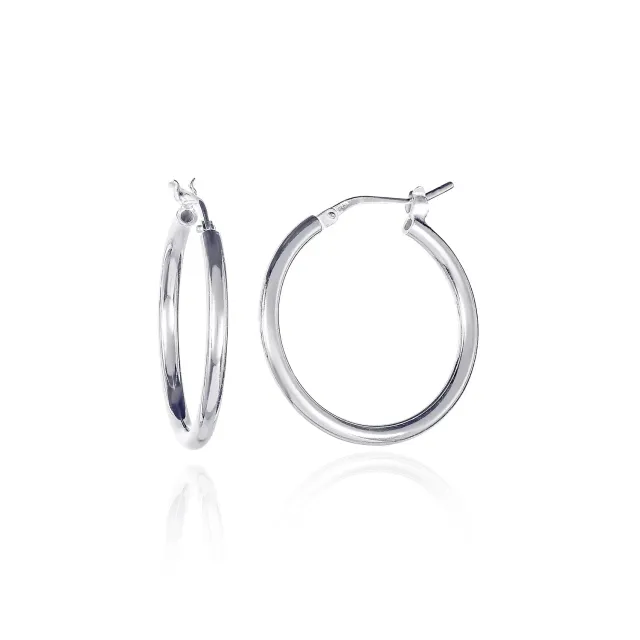 Diamond Treats Orecchini Cerchio Argento 925 20 mm