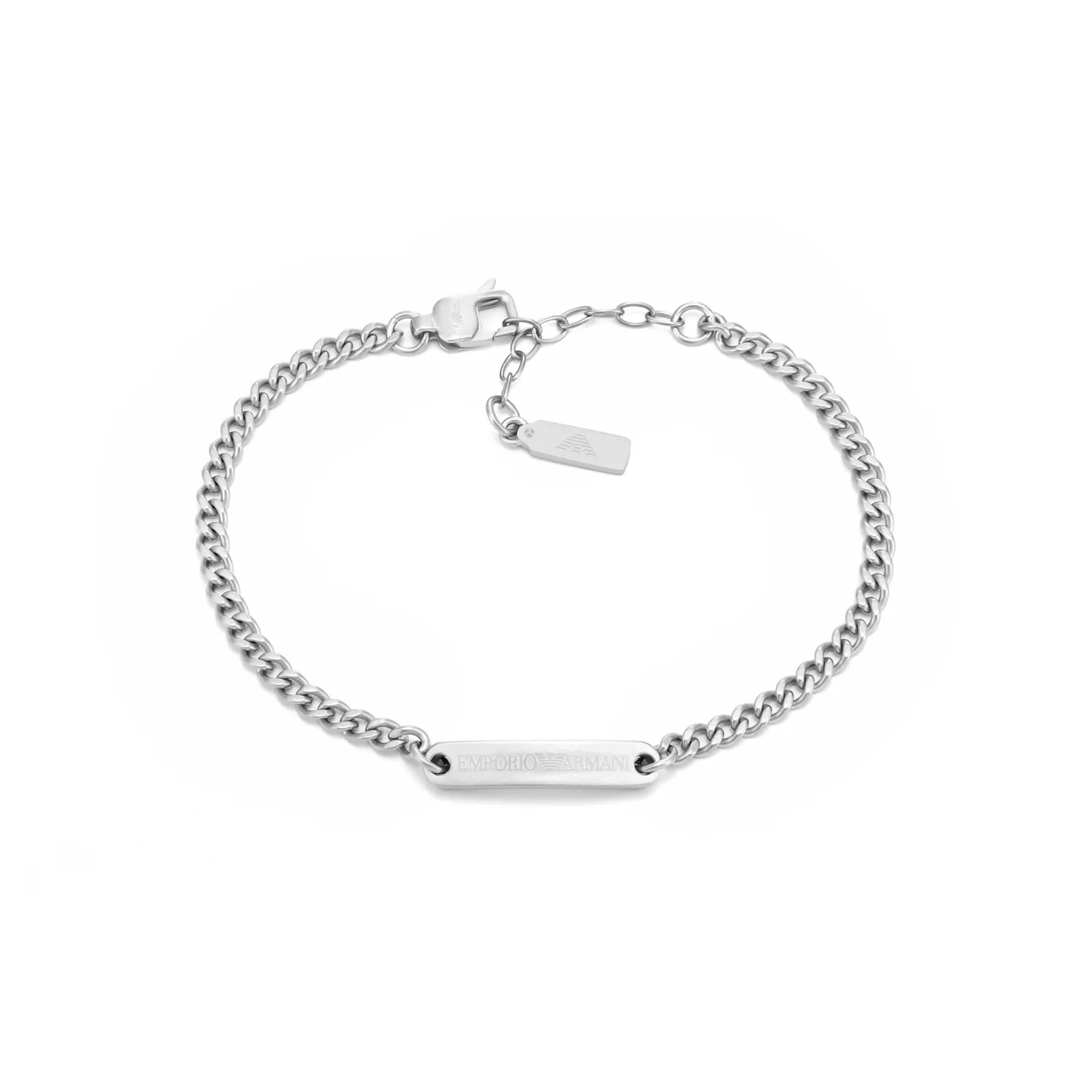 Emporio Armani Bracciale Uomo Acciaio Argento Pallido