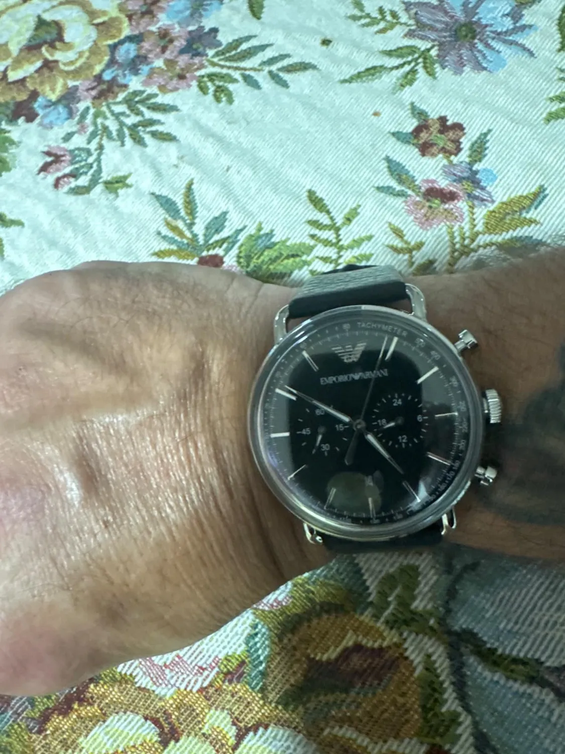 Emporio Armani orologio uomo carbone e nero