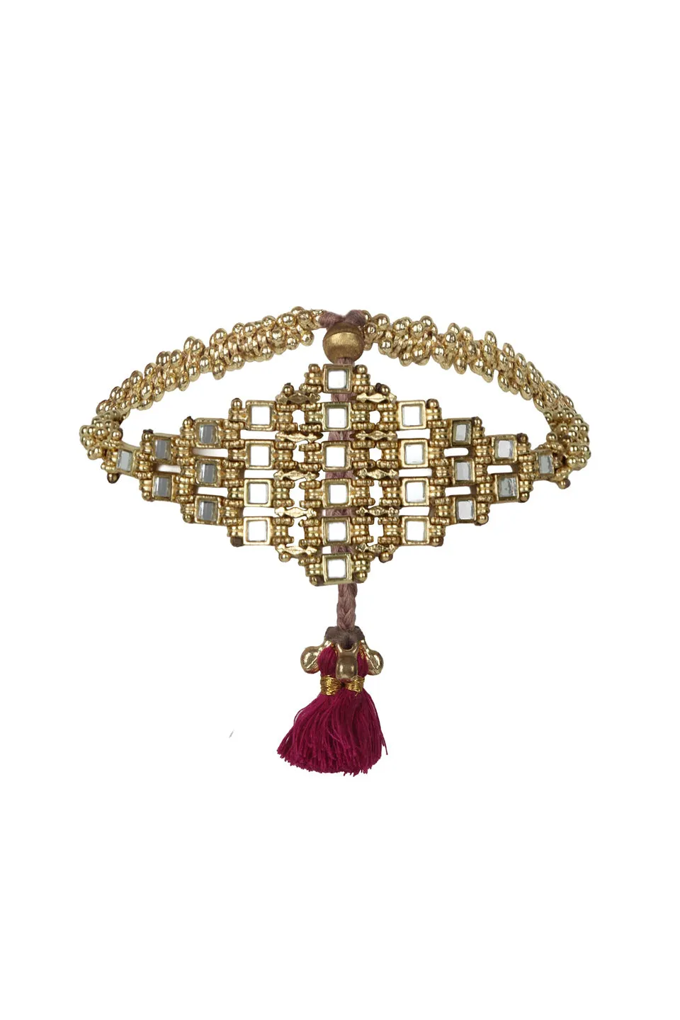 House of Tuhina Mirror Falak Teer choker oro a specchio