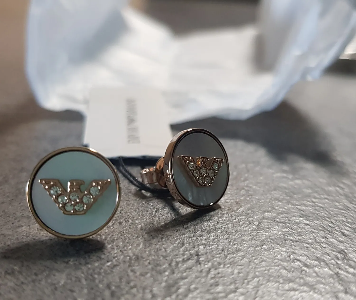 Emporio Armani orecchini donna acciaio chiusura a palo