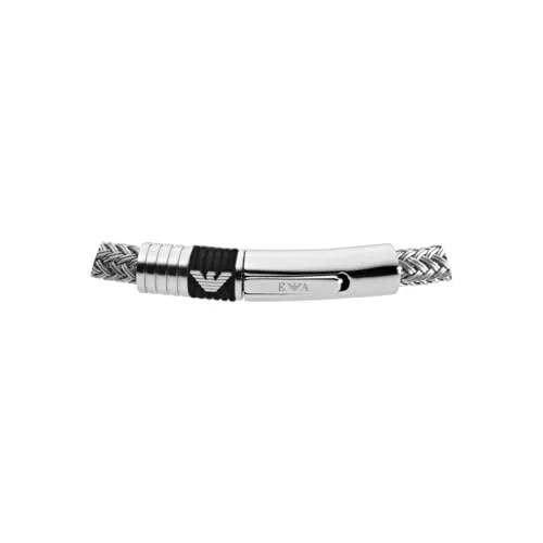 Emporio Armani bracciale uomo argento acciaio