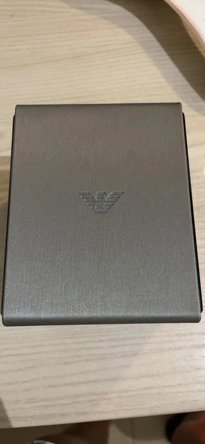 Emporio Armani orologio uomo nero e argento casual