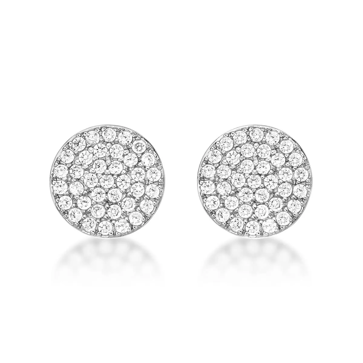 Diamond Treats orecchini disco argento 925 oro rosa zirconi
