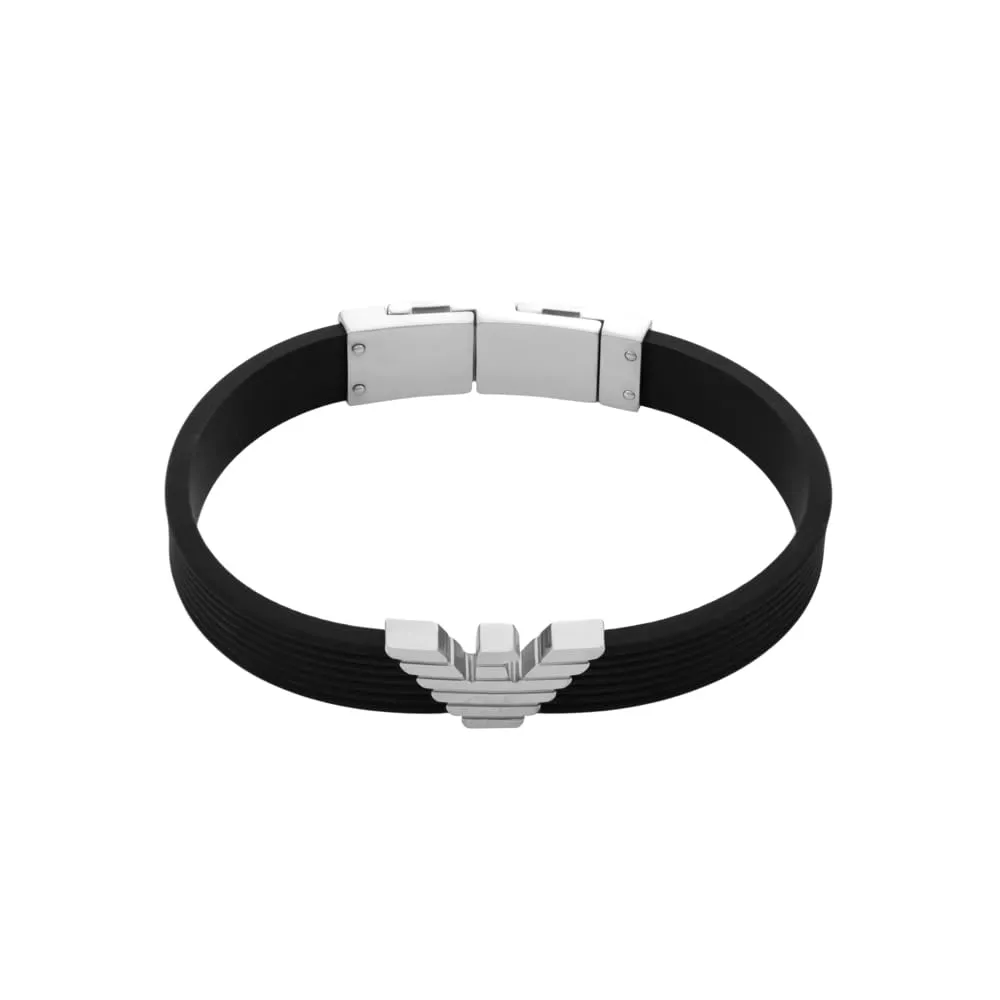 Emporio Armani Bracciale Uomo Pelle Blu Magnete