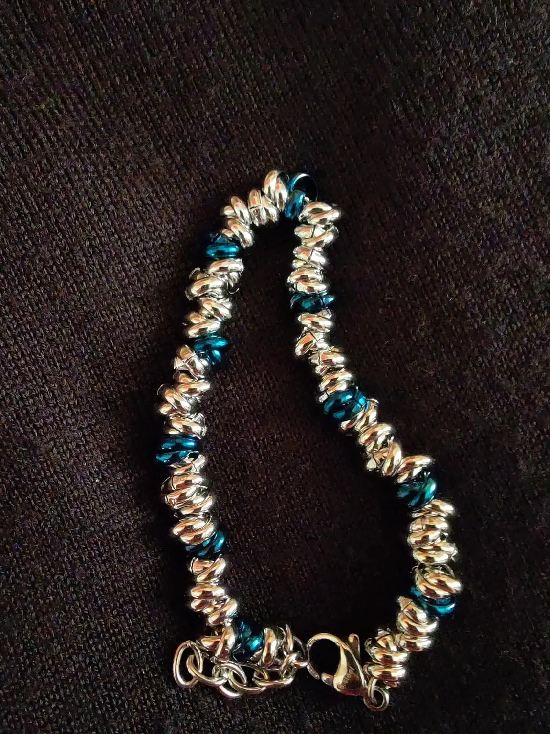 Dada Gioielli Bracciale Donna Anelli Blu Acciaio