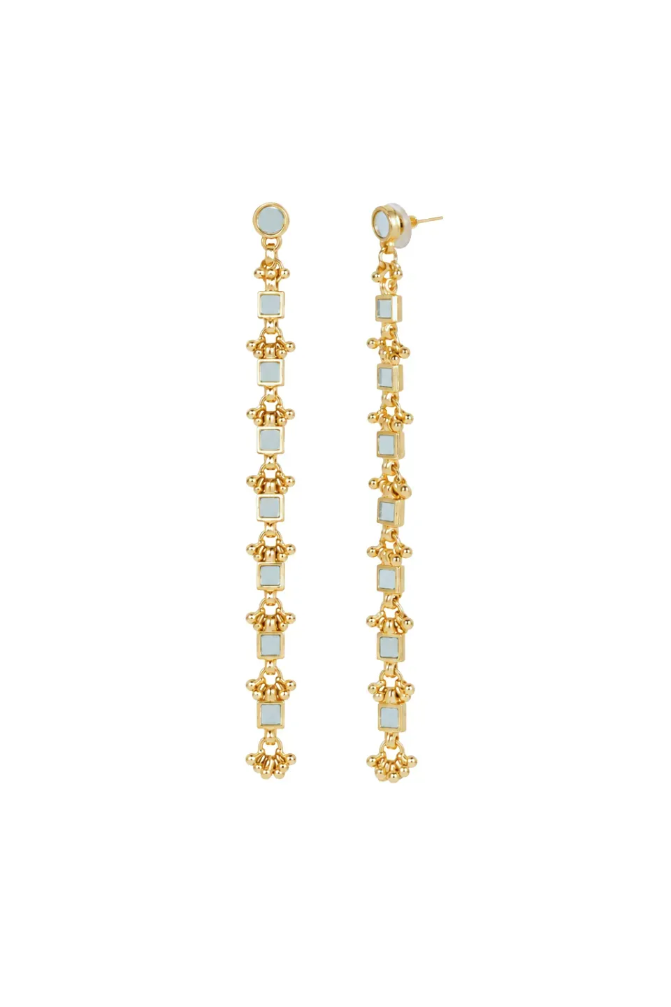 House of Tuhina Mirror Waterfall orecchini lunghi Moon Gold