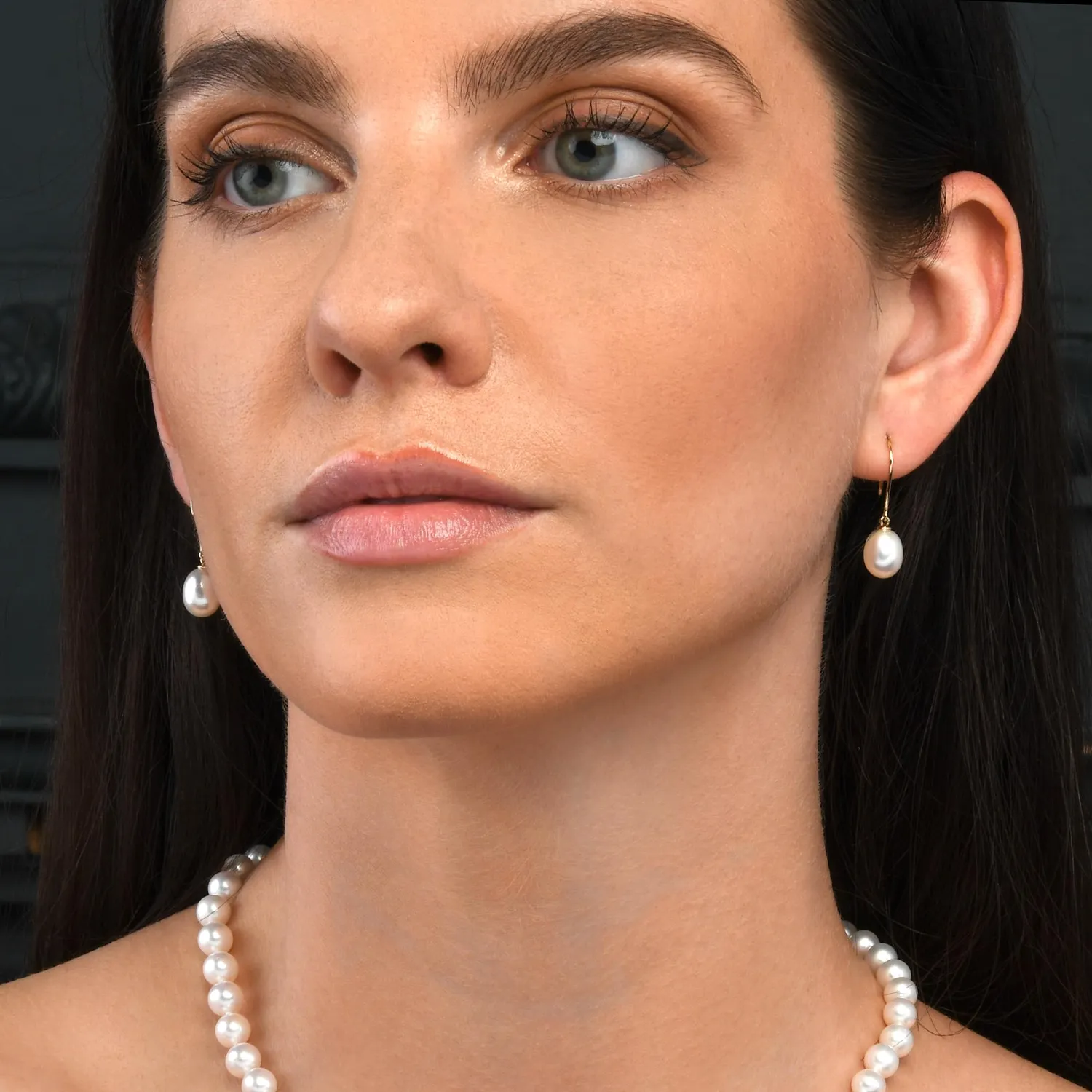 Diamond Treats Orecchini Pendenti Perle Oro Giallo 9Kt