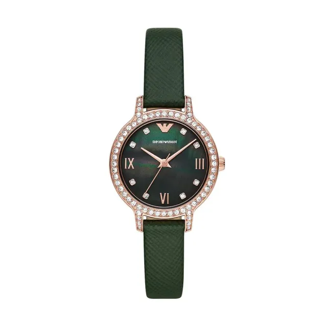 Emporio Armani Orologio Donna Verde Scuro Glitter