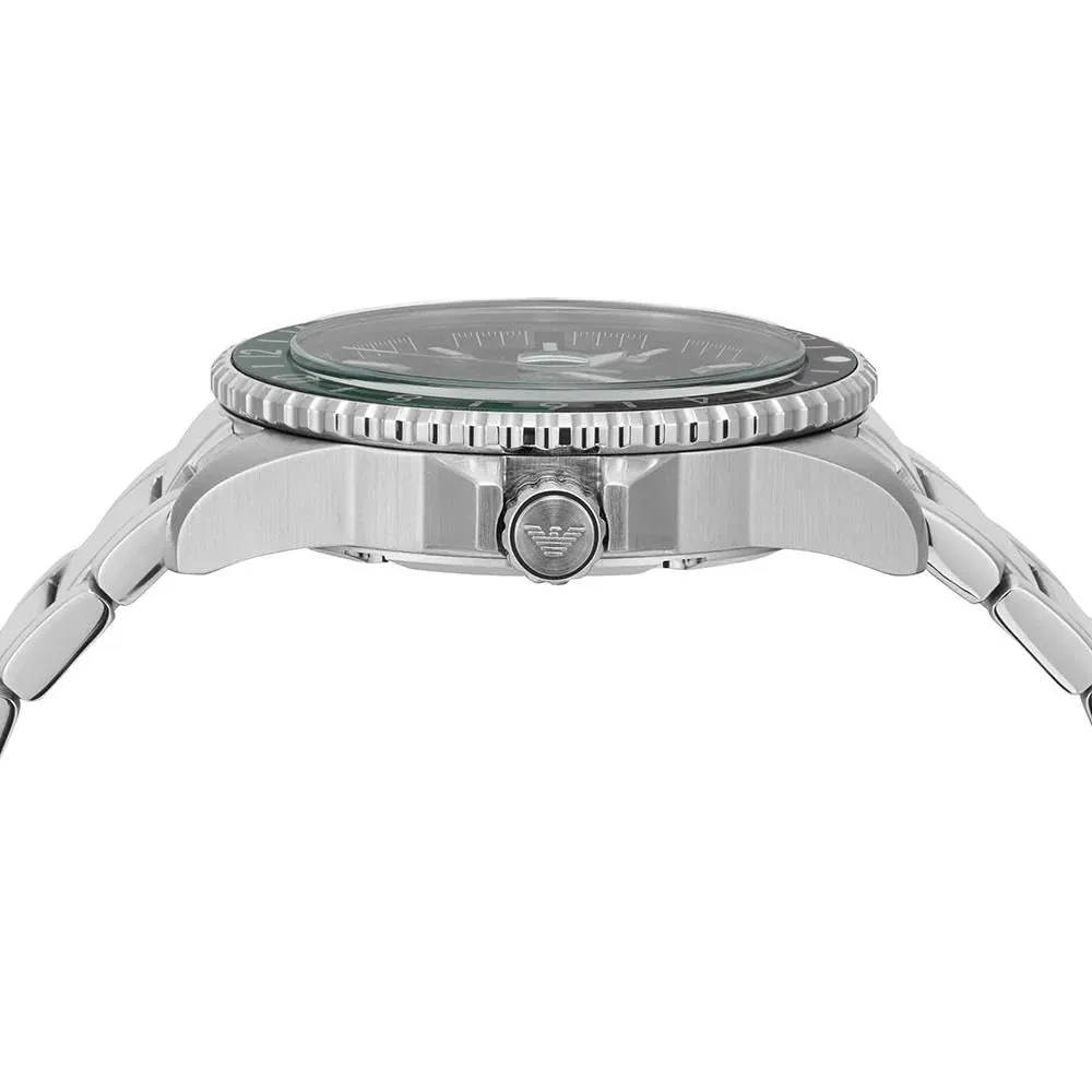 Emporio Armani orologio uomo argento nero 42 mm quarzo