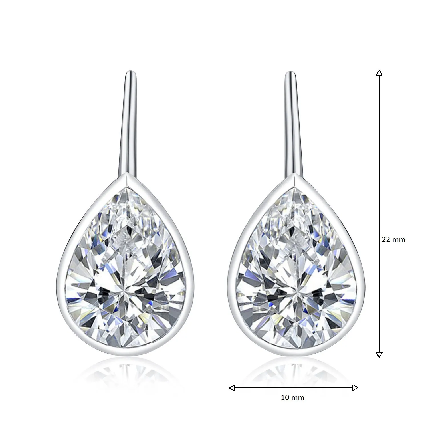 Diamond Treats Orecchini Argento 925 Goccia Pera Zirconi