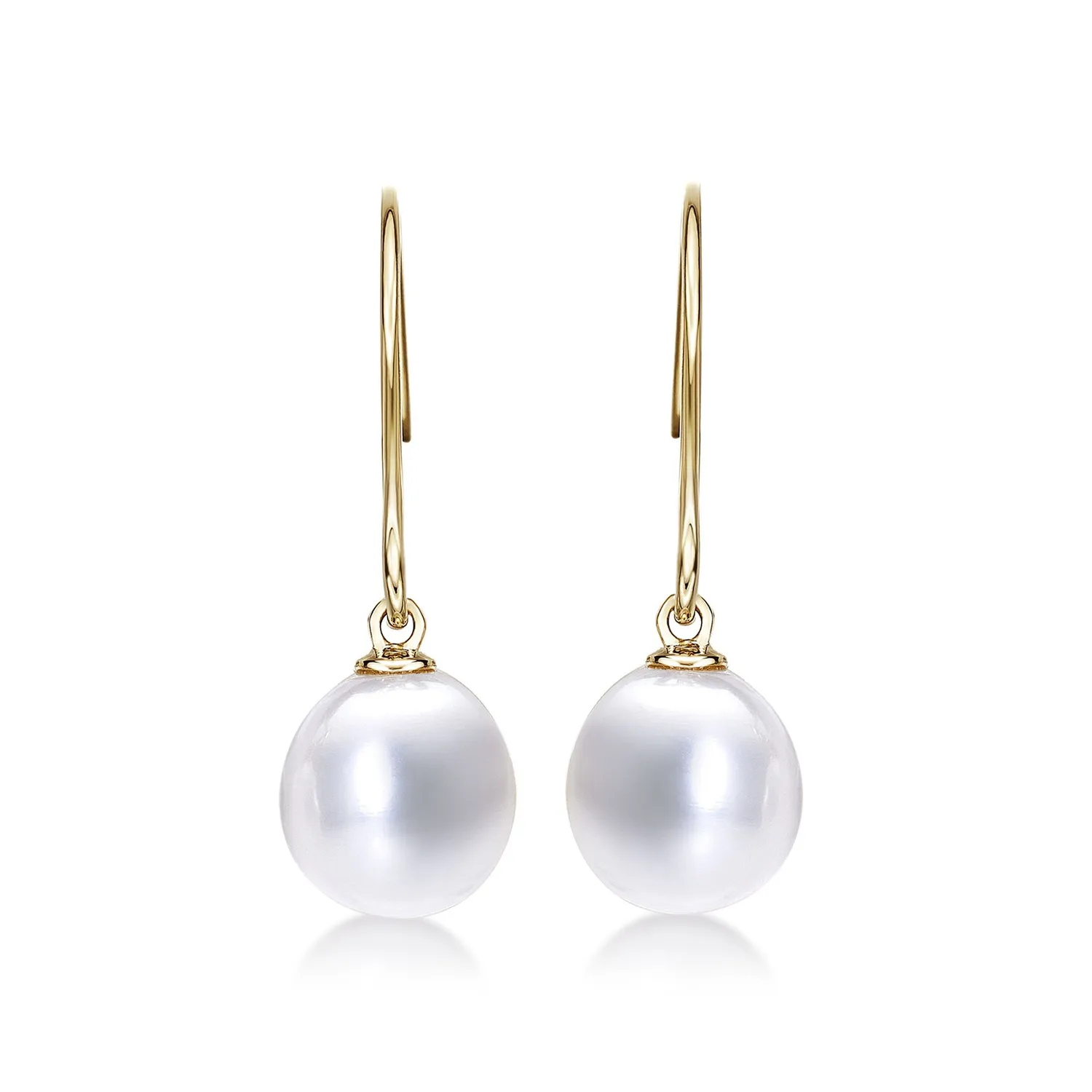 Diamond Treats Orecchini Pendenti Perle Oro Giallo 9Kt