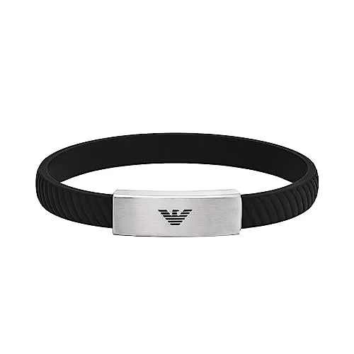 Emporio Armani set bracciali uomo acciaio argentato
