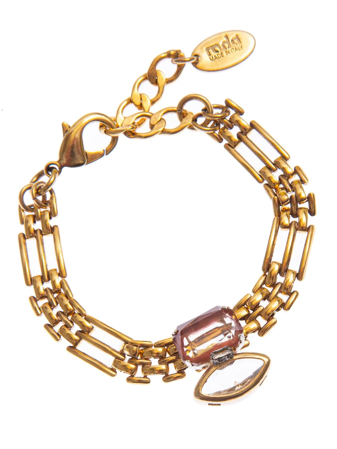 Rada Bracciale Catena Marrone con Pietre e Cristallo