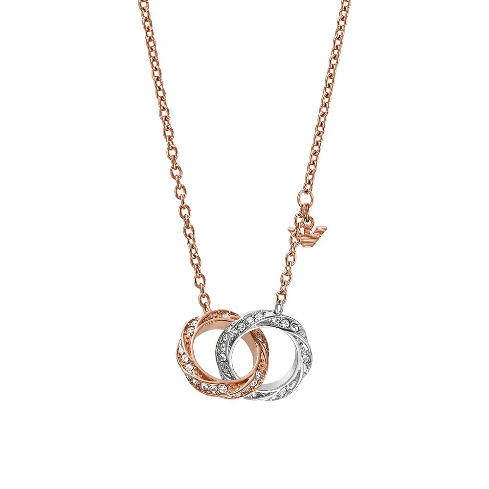 Emporio Armani Collana Donna Acciaio Oro Rosa Argento