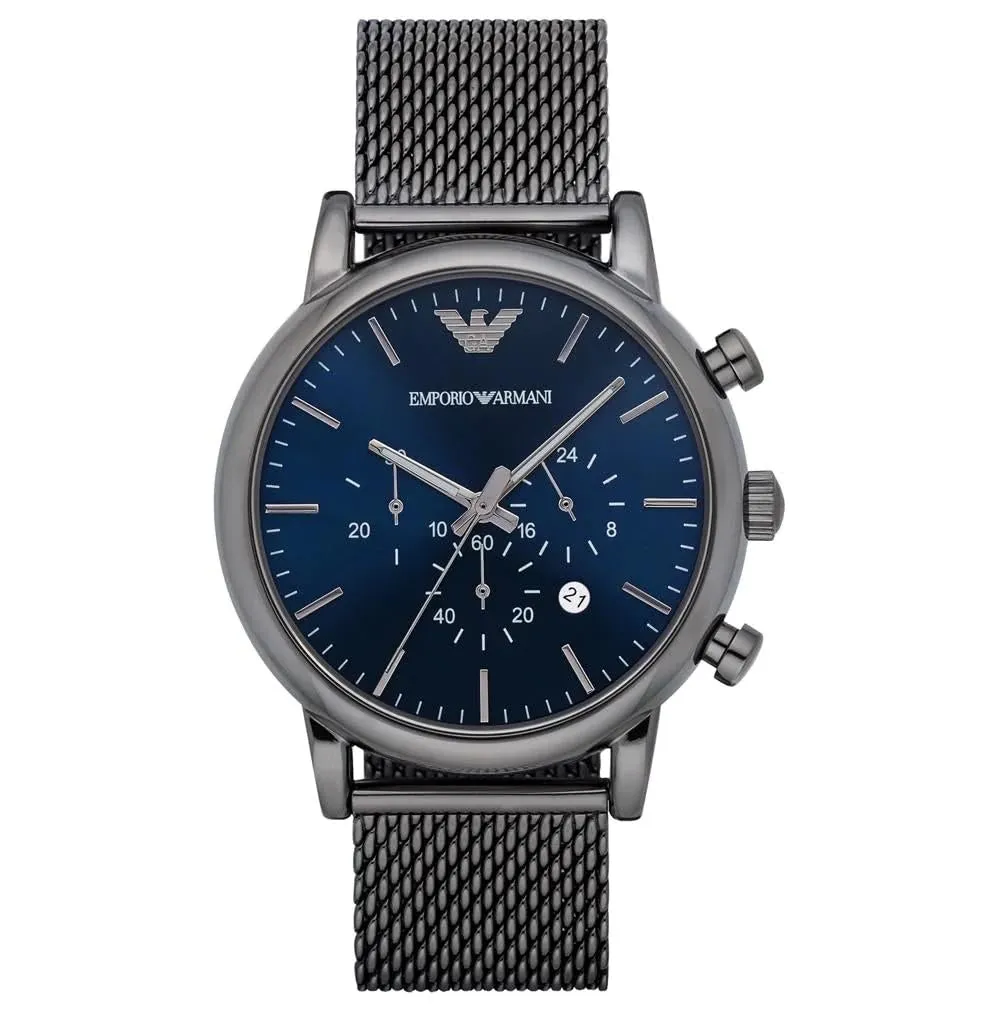 Emporio Armani orologio cronografo uomo argento nero