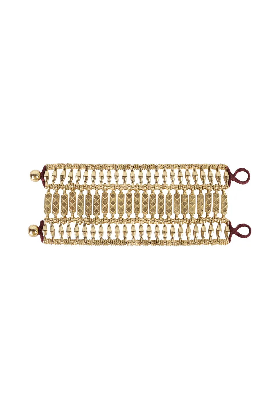 House of Tuhina Chocolate Elaichi bracciale intrecciato classico
