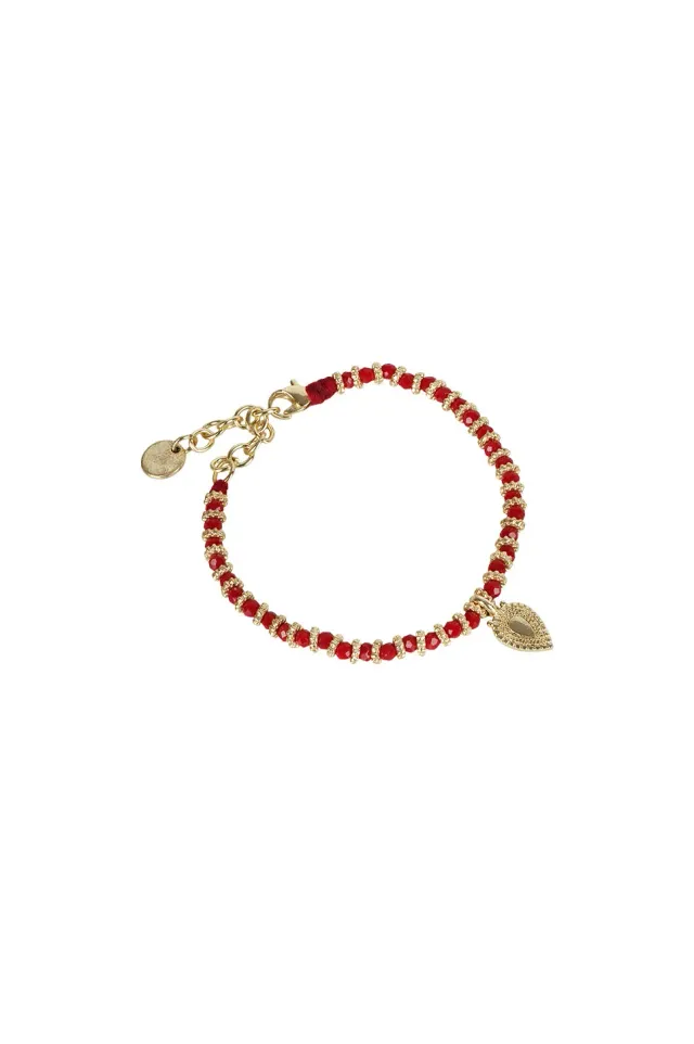 House of Tuhina Patra Bracelet bracciale bordeaux tessuto