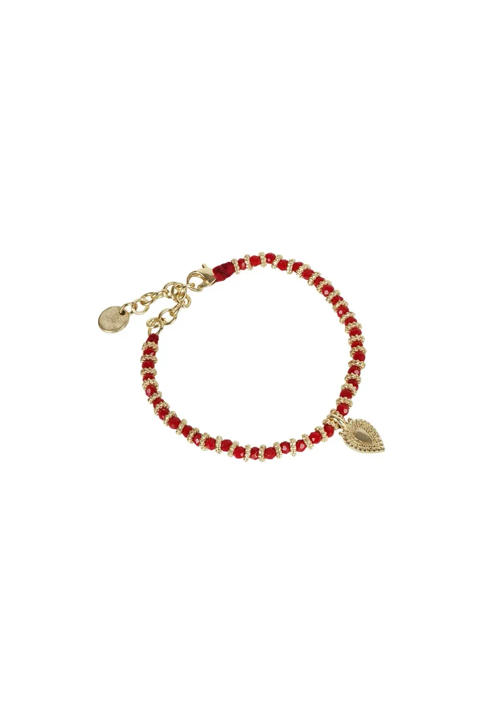 House of Tuhina Patra Bracelet bracciale bordeaux tessuto