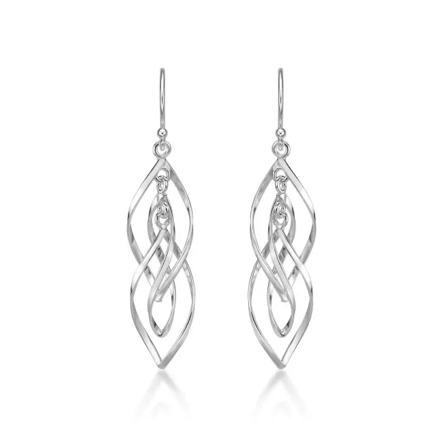 Diamond Treats Orecchini Pendenti Spirale Argento 925