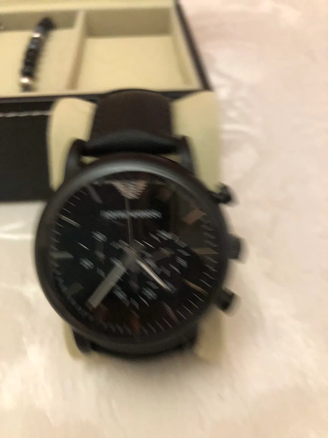 Emporio Armani Orologio Uomo Bianco Sporco Argento